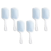 Kuber Industries Hair Brush | Bristles Brush | Hair Brush with Paddle | Detangles Hair Brush | Suitable For All Hair Types | Hair Brush Styling Hair | 6 Piece | XH45BLE | Pack of 3 | Blue
